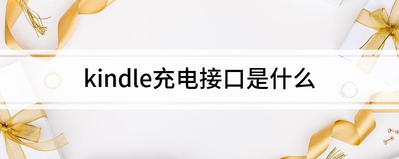 ndle充电接口是什么不朽情缘试玩网站ki(图1)